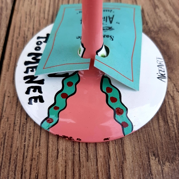 SASS-ITUDE Alice Art Hand painted Wine Glass Named “Juan To Menee" - Picture 5 of 7